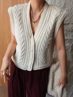 Discount Chunky Knit V-Neck Button Cardigan Cardigans|Sweaters & Cardigans