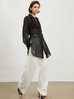 Outlet City Oversized Shirt Blouses & Shirts
