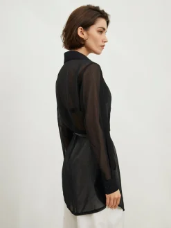 Outlet City Oversized Shirt Blouses & Shirts