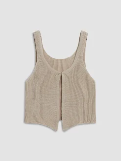Discount Classic Hook-and-Eye Knit Vest Sweater Vests|Sweaters & Cardigans