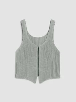 Discount Classic Hook-and-Eye Knit Vest Sweater Vests|Sweaters & Cardigans