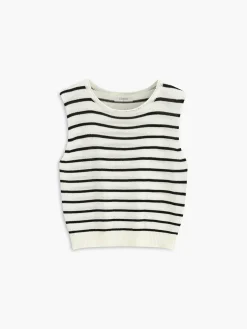 Discount Classic Stripe Sweater Vest Sweater Vests|Sweaters & Cardigans