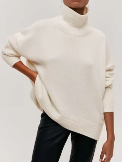 Cloudless Sky Turtleneck Oversized Sweater Sweater Tops|Sweaters & Cardigans