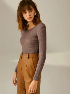 Online Clouds Ribbed Pullover Sweater Sweater Tops|Sweaters & Cardigans