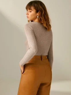 Online Clouds Ribbed Pullover Sweater Sweater Tops|Sweaters & Cardigans