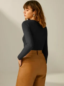 Online Clouds Ribbed Pullover Sweater Sweater Tops|Sweaters & Cardigans