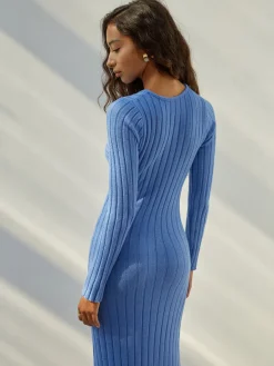 Clearance Coastal Allure Knotted Long Sweater Dress Sweater Dresses|Sweater Dresses