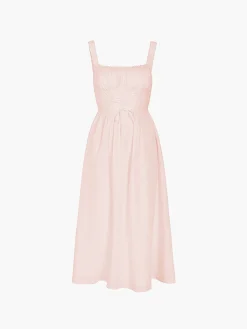 Sale Coastal Cowgirl Corset Long Dress White Dresses|Casual Dresses