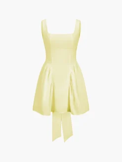 Hot Coastal Cowgirl Open Back Zippered Short Dress White Dresses|Casual Dresses