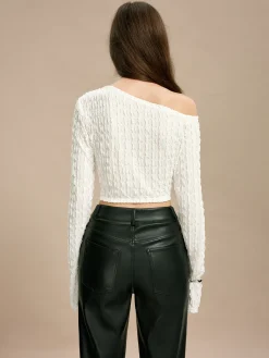 Online Cold Shoulder Cutout Plisse Blouse Blouses & Shirts|Tops