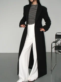 Hot Collar Pocket Blazer Coat Outerwear|Blazers