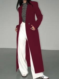 Hot Collar Pocket Blazer Coat Outerwear|Blazers