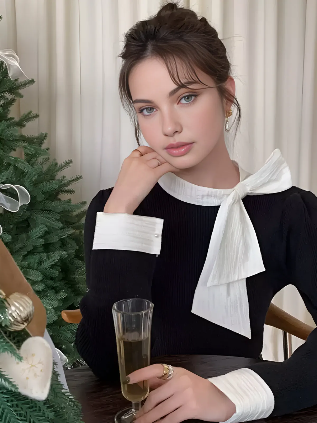 Best Color Block Bow Blouse Blouses & Shirts|Tops
