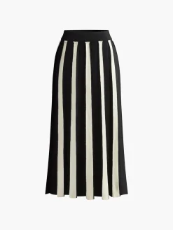 Best Color Block Knit Midi Skirt Skirts|Knitwear