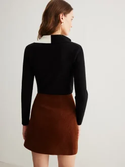 Sale Color Block Lapel Button Cardigan Cardigans|Sweaters & Cardigans