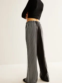 Online Color Block Pinstripe Lapel Pants Set Pants Sets|Matching Sets