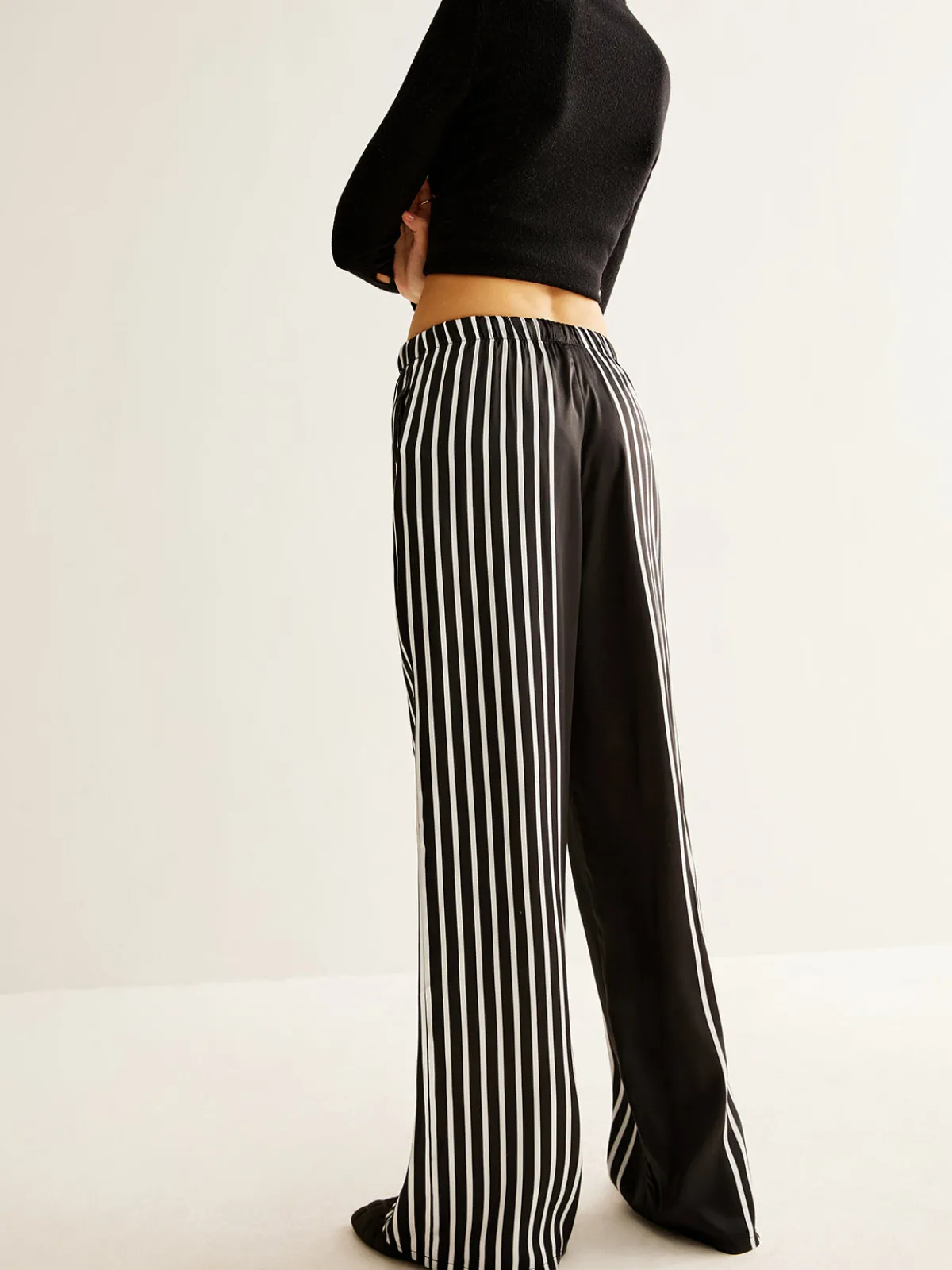 Online Color Block Pinstripe Lapel Pants Set Pants Sets|Matching Sets