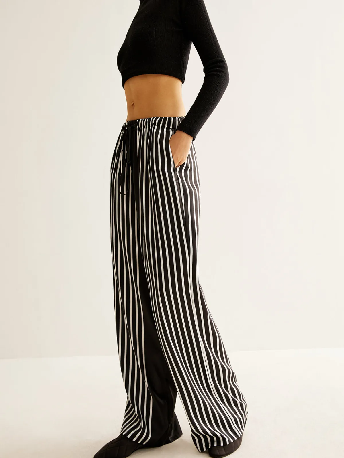Online Color Block Pinstripe Lapel Pants Set Pants Sets|Matching Sets