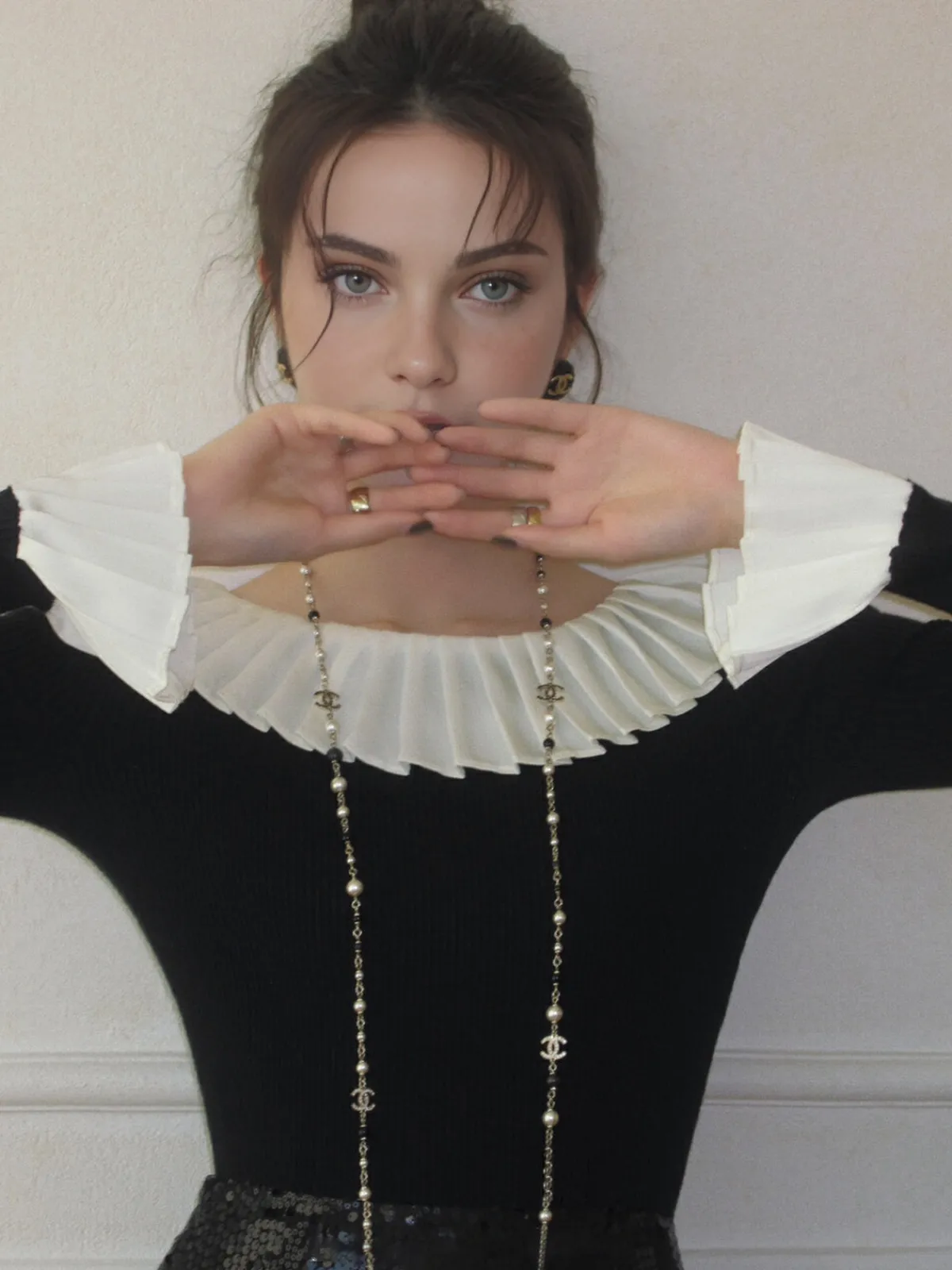Best Color Block Pleated Knit Top Sweater Tops|Sweaters & Cardigans