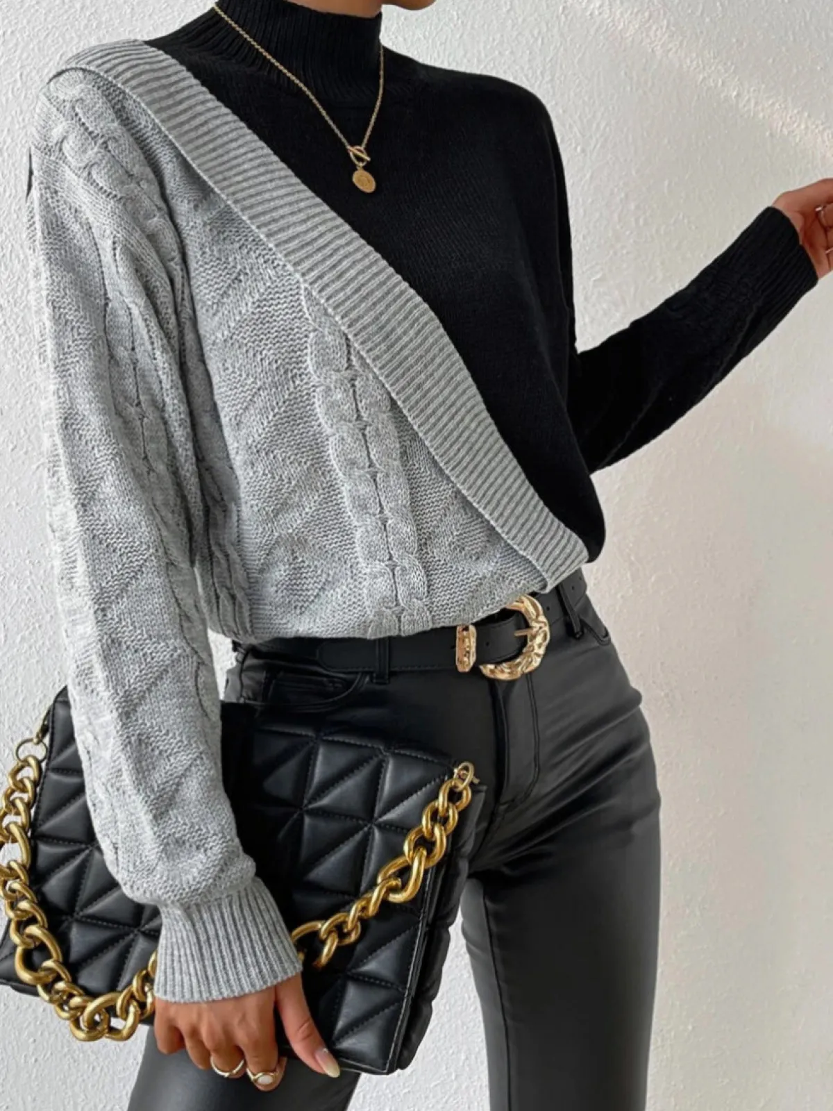 Outlet Color Block Pullover Sweater Sweater Tops|Sweaters & Cardigans