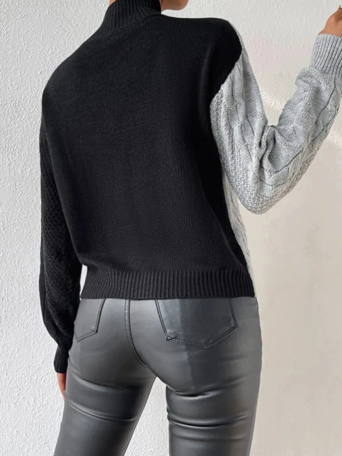 Outlet Color Block Pullover Sweater Sweater Tops|Sweaters & Cardigans