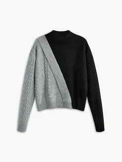 Outlet Color Block Pullover Sweater Sweater Tops|Sweaters & Cardigans