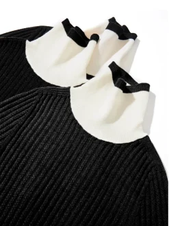 Sale Color Block Slim Cozy Sweater Sweater Tops|Sweaters & Cardigans