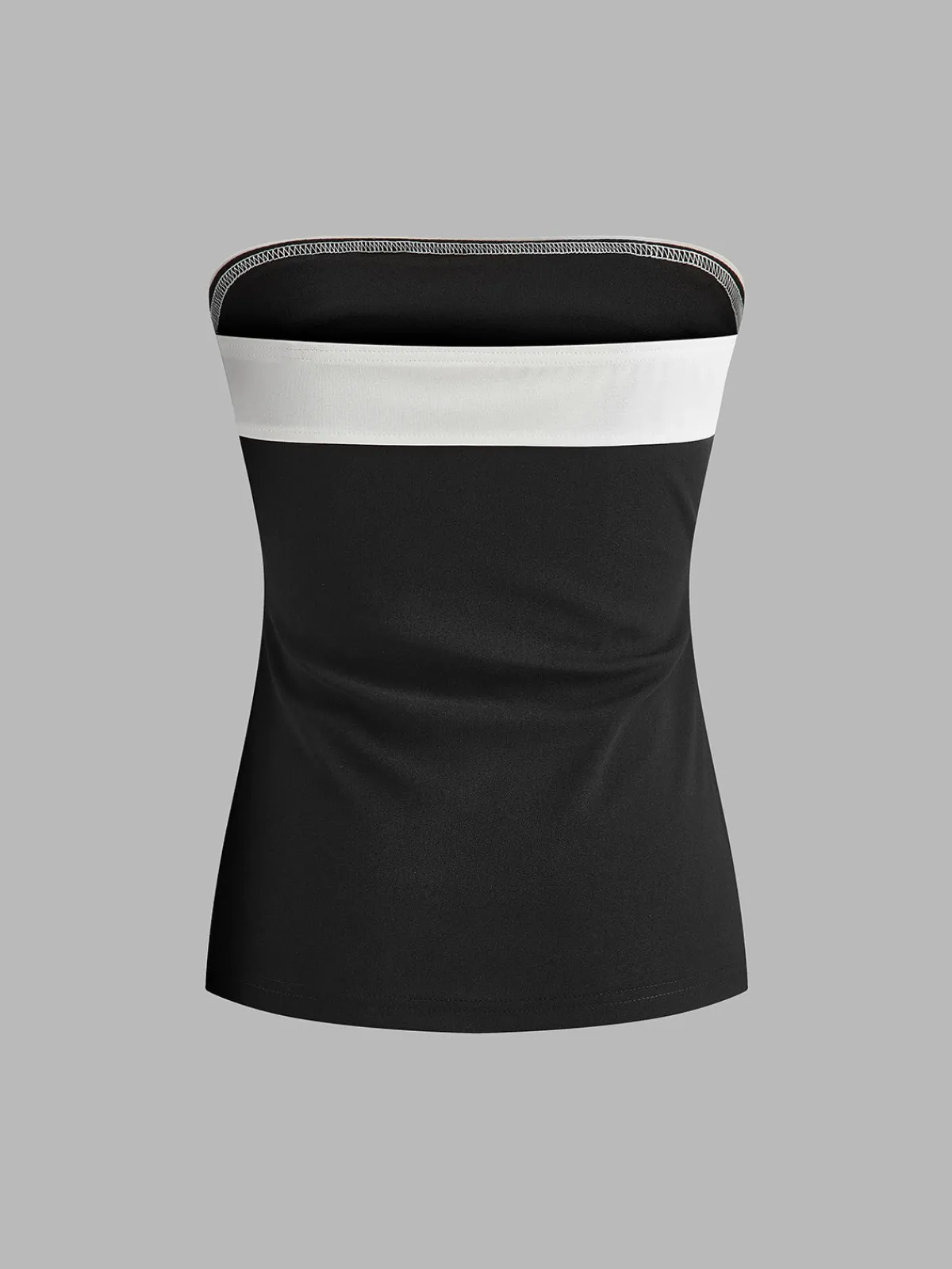 Clearance Color Block Split Strapless Corset Tops