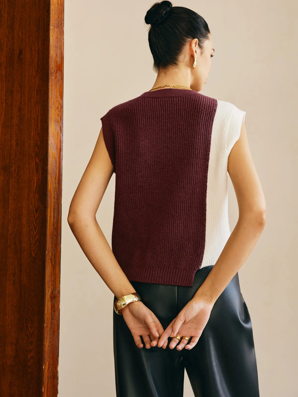 Online Color Block Sweater Vest Sweater Vests|Sweaters & Cardigans