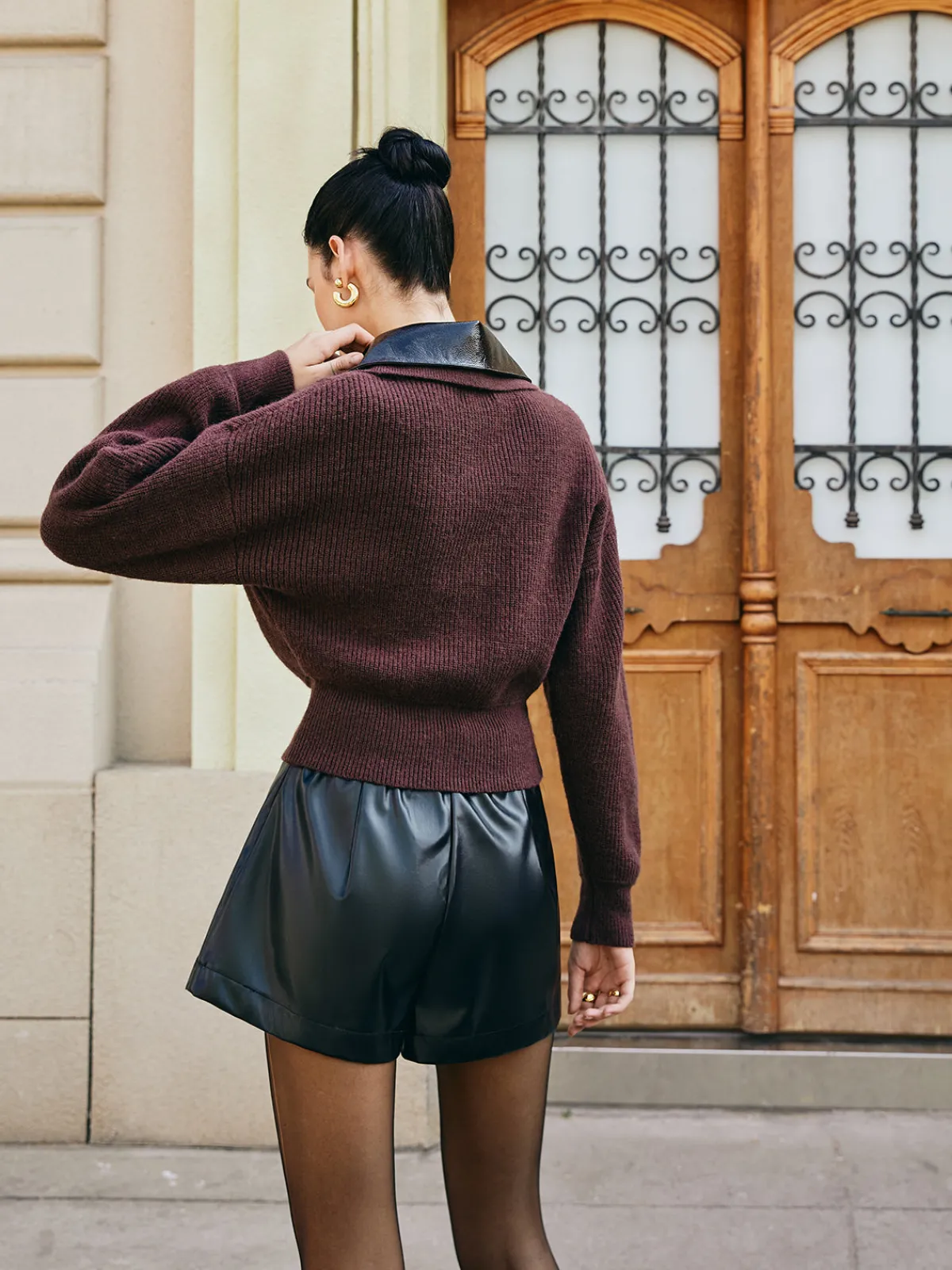 Best Color Block Zipper Knit Top Sweater Tops|Sweaters & Cardigans