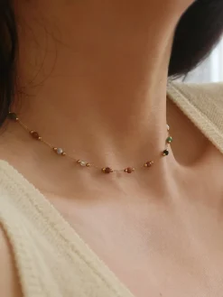 Online Colorful Beaded Link Necklace Necklaces|Accessories
