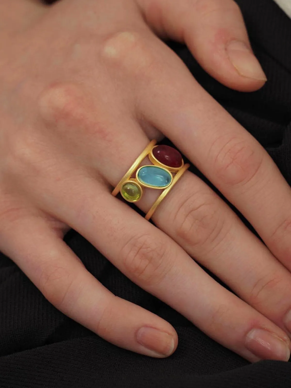 Best Colorful Gemstone Stacking Ring Rings & Bracelets|Accessories