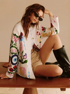 Colorful Printed Charming Winter Coat Outerwear|Coats