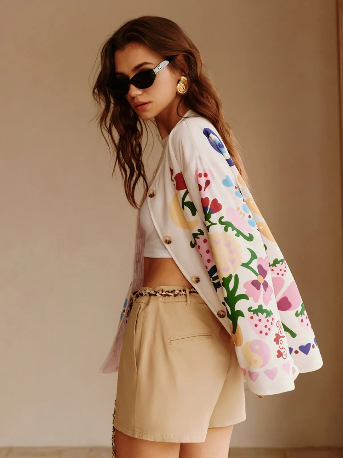 Colorful Printed Charming Winter Coat Outerwear|Coats
