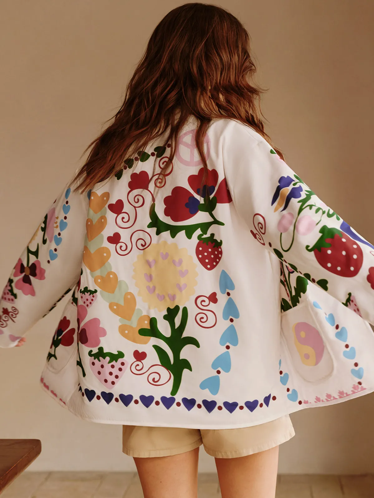 Colorful Printed Charming Winter Coat Outerwear|Coats
