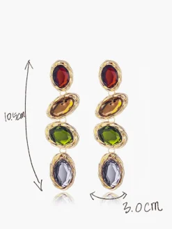 Discount Colorful Rhinestone Earrings Earrings|Accessories