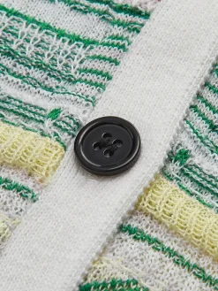 Colorful Striped Breasted Knit Cardigan Cardigans|Sweaters & Cardigans