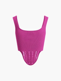 Outlet Contour Piping Crochet Crop Top Sweater Tops|Sweaters & Cardigans