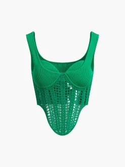 Outlet Contour Piping Crochet Crop Top Sweater Tops|Sweaters & Cardigans