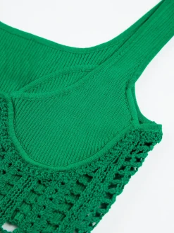 Outlet Contour Piping Crochet Crop Top Sweater Tops|Sweaters & Cardigans