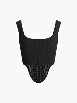 Outlet Contour Piping Crochet Crop Top Sweater Tops|Sweaters & Cardigans