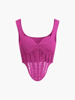 Outlet Contour Piping Crochet Crop Top Sweater Tops|Sweaters & Cardigans