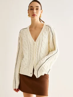 Hot Contrast Binding Button Cardigan Cardigans|Sweaters & Cardigans