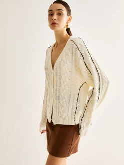 Hot Contrast Binding Button Cardigan Cardigans|Sweaters & Cardigans