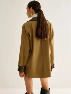 Discount Contrast Binding Button Trench Coat Outerwear|Coats