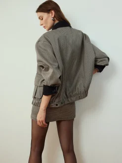Online Contrast Binding Cargo Skirt Set Skirt Sets|Long Sleeve Sets