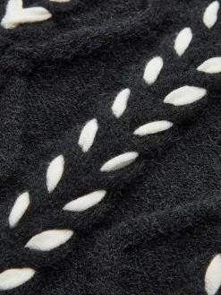 Clearance Contrast Binding Cinched Twist Sweater Sweater Tops|Sweaters & Cardigans
