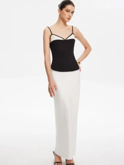 Clearance Contrast Binding Lace Trim Cami Top Tank Tops & Camis|Tops