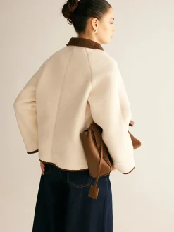 Hot Contrast Binding Minky Jacket Outerwear|Jackets