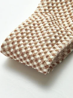 New Contrast Binding Plaid Bikini Set Swimwear|Tops